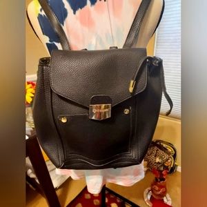 Steve Madden black leather Backpack